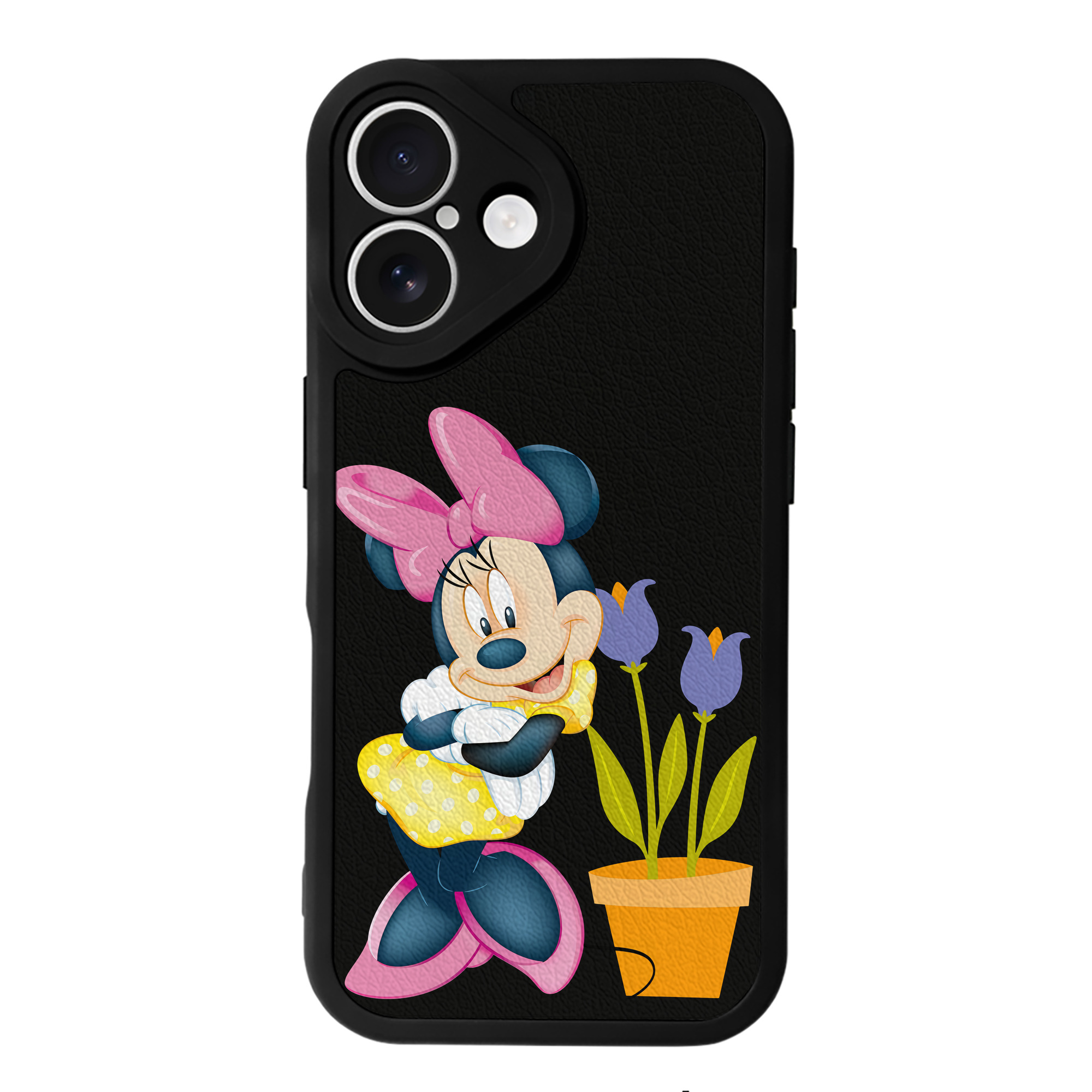（画像用） ミッキーマウス Mickey Mouse 【iPhone 16シリーズ対応】シリコンスマホケース（レザー調） 材質：シリコン